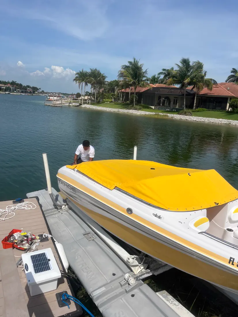 Custom boat canvas and bimini top textile work in Cape Coral, Florida - photo 14